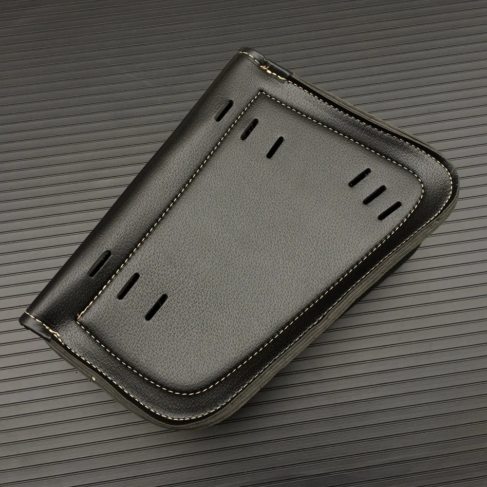 Мотоцикл инструмент череп логотип черный PU кожа седло сумки левая + правая