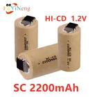 Аккумуляторная батарея SC, 1,2 в, 2200 мАч, шуруповерт, электрическая дрель, никель-кадмиевая аккумуляторная батарея с электроинструментом, никель-кадмиевая батарея SC