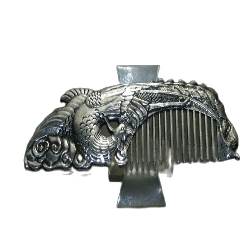 

Chinese Old Tibetan Silver Carving Phoenix Comb Classic Handmade Products