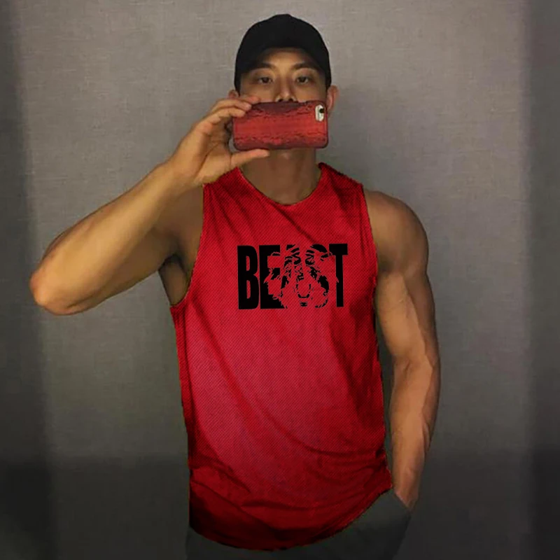 Новинка сетчатый Быстросохнущий жилет для тренировок тренажерного зала майка