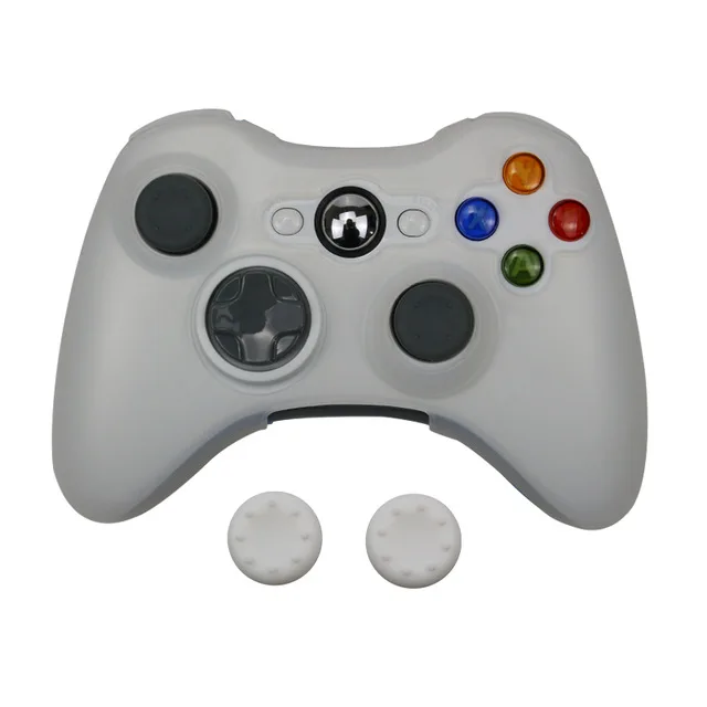 Clear ZOMTOP мягкий силиконовый защитный чехол для Xbox 360 контроллер резиновый защитный чехол для Xbox 360 геймпад - Цвет: Clear