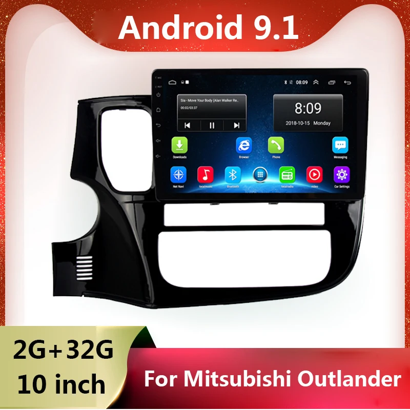 Автомагнитола 10 1 '' 2 Din Android 9 мультимедийный Видео Аудио плеер для Mitsubishi Outlander