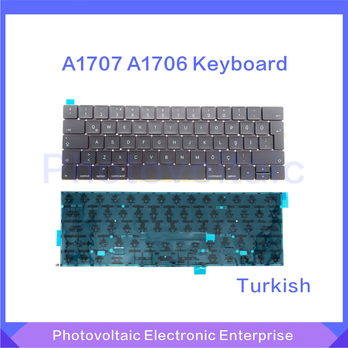 Сменная клавиатура A1707 A1706 для Macbook Pro 13 3 15 4 дюйма большая Enter Турецкая с подсветкой