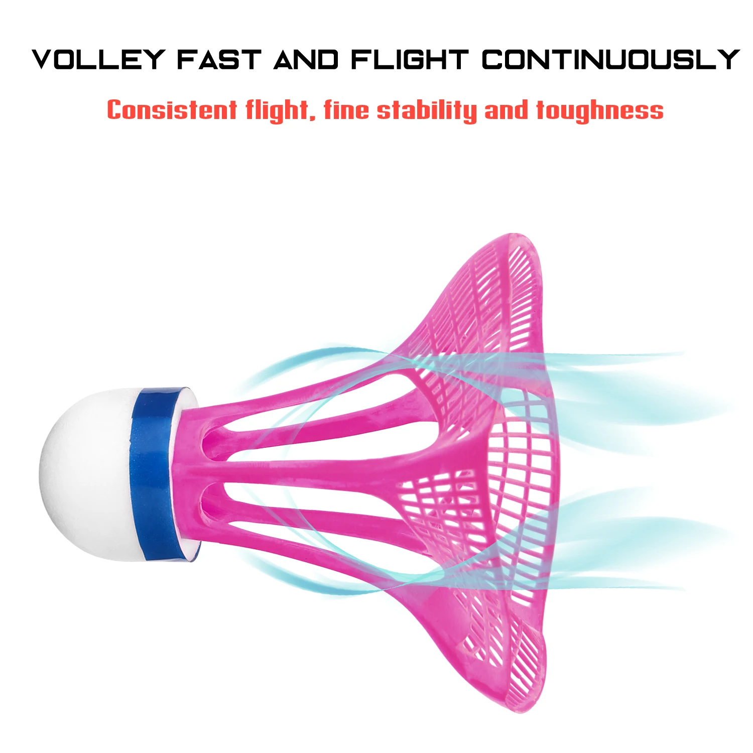 3pcs/Pack Outdoor Badminton Airshuttle Plastic Nylon Ball for Training 3 Pcs Feather Shuttlecock Birdies Resistance To Wind | Спорт и