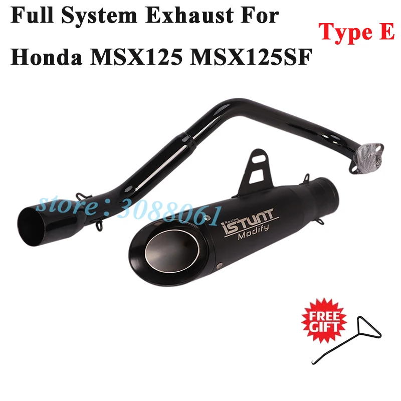 

Slip On For HONDA MSX 125 MSX125 MSX125SF M3 Motorcycle Full Exhaust System Escape Modifid Front Mid Link Pipe Muffler DB Killer