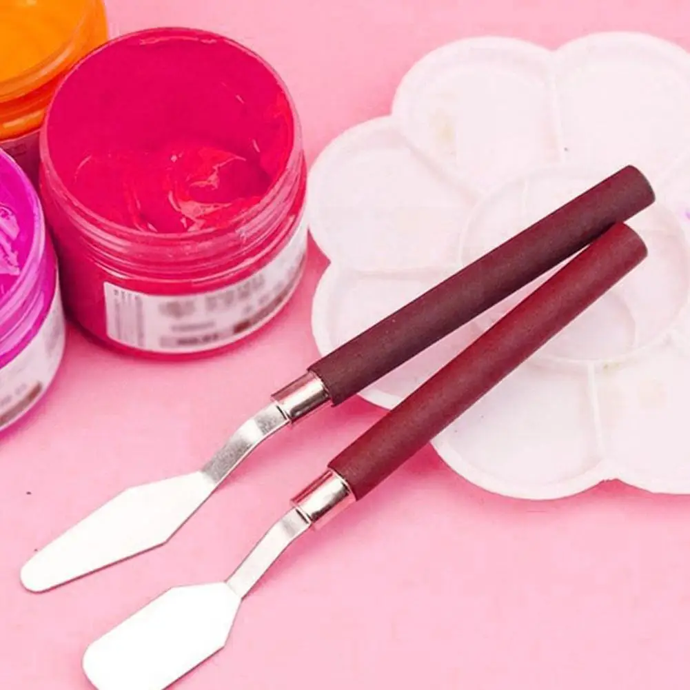 

7pcs/set Steel Spatula Kit Palette Gouache Supplies For Oil Painting Knife Fine Arts Painting Tool Set Flexible Blades X1r7