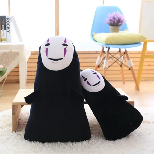 

Anime Ghibli Spirited Away No Face Man Plush Toy Doll Pillow Miyazaki Hayao Kaonashi Model Pillow Doll for Girl Kids Toys