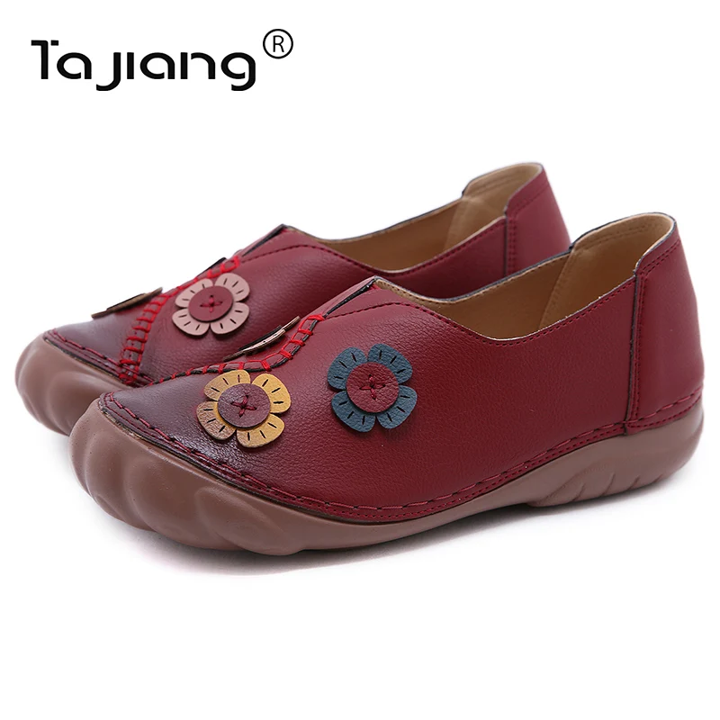 Ta Jiang Genuine New European and American women's spring and autumn single shoes round toe large size low-top soft shoes T948-3
