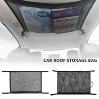 car ceiling storage net universal car roof cargo net mesh storage bag camper van caravan ceiling pouch car interior accessories