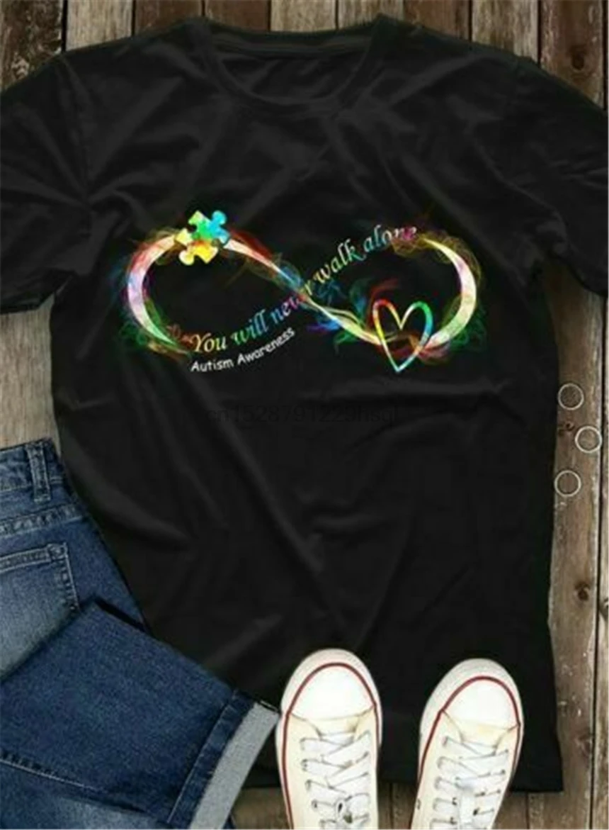 Футболка для осмотра аутизма с изображением дерева новинка Женская Винтажная |