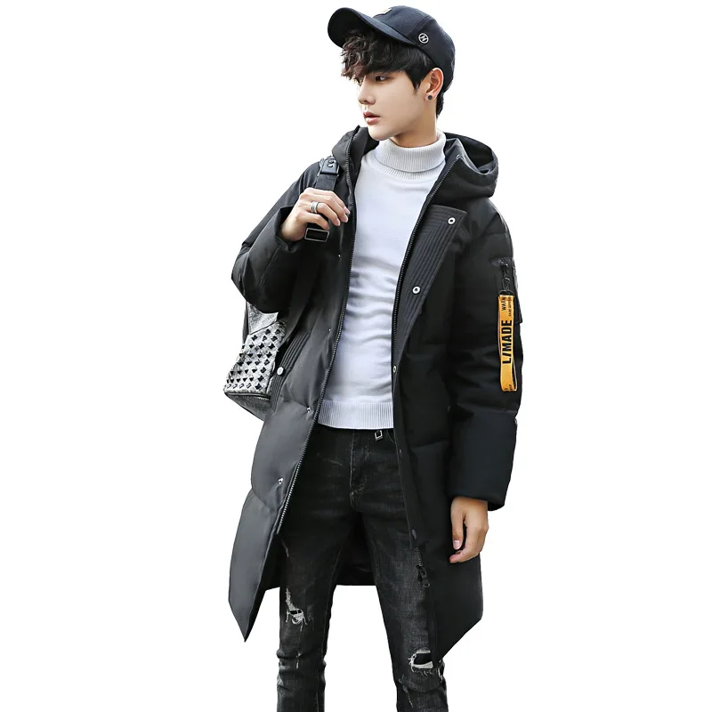 Длинные парки зимняя куртка мужская 2019 новая теплая ветрозащитная Повседневная