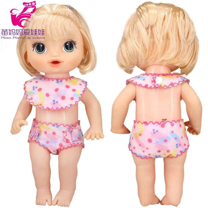 30 Cm Rubber Silicone Baby Doll Bib Diapers 12 Inch Girl Doll Clothes Toys Feeding Accessories