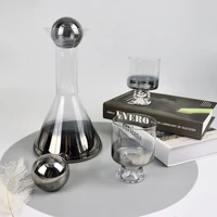 glass wine set crystal decanter household electroplated grey grey smoke cold water bottle