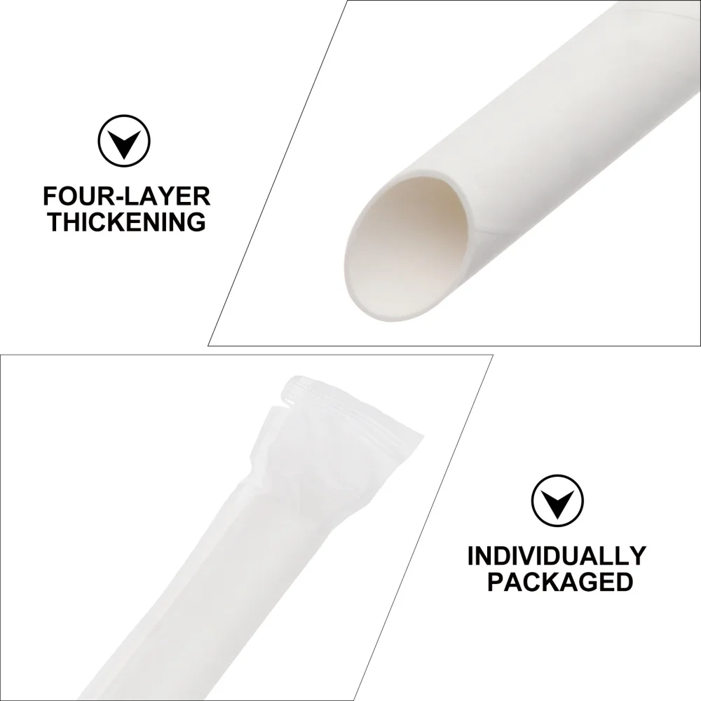 

1 Pack/100pcs Multi-purpose Paper Drinking Straw Degradable Tea Paper Straw