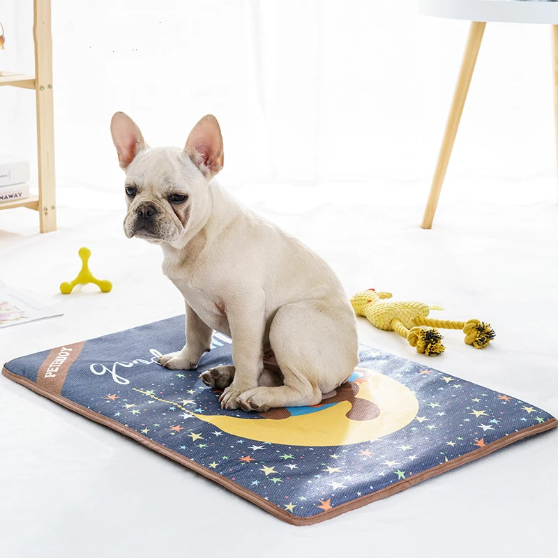 

Dog Bed Pet Summer Mat Blanket Breathable Bull Terrier Cool Down Dog Kennel Soft Non-Slip for Small Medium Dogs Supplies