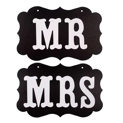 2pcs mrs mr QIFU ко дню рождения для взрослых украшения для свадебных мероприятий команды, с надписью "Bride To Be" Декор курица вечерние свадебные душ девичник вечерние украшения - Цвет: 2pcs mrs mr