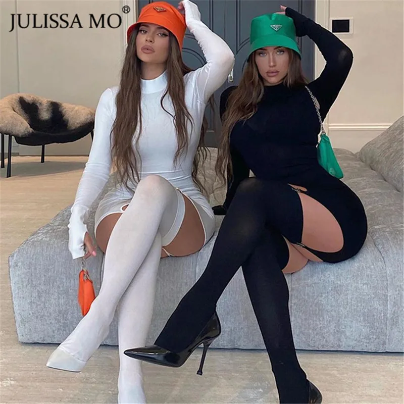 Julissa Mo осеннее хлопковое облегающее платье с длинным рукавом женские сексуальные