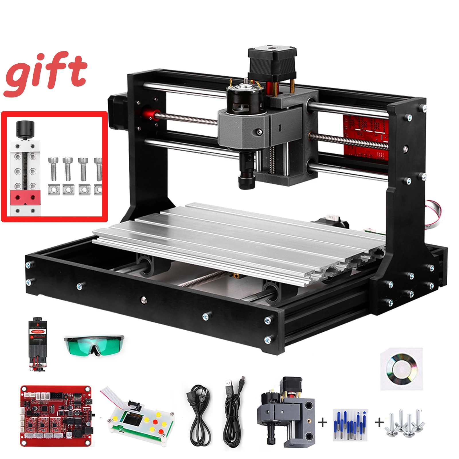Лазерный гравер CNC3018PRO деревообрабатывающий фрезерный станок с ЧПУ