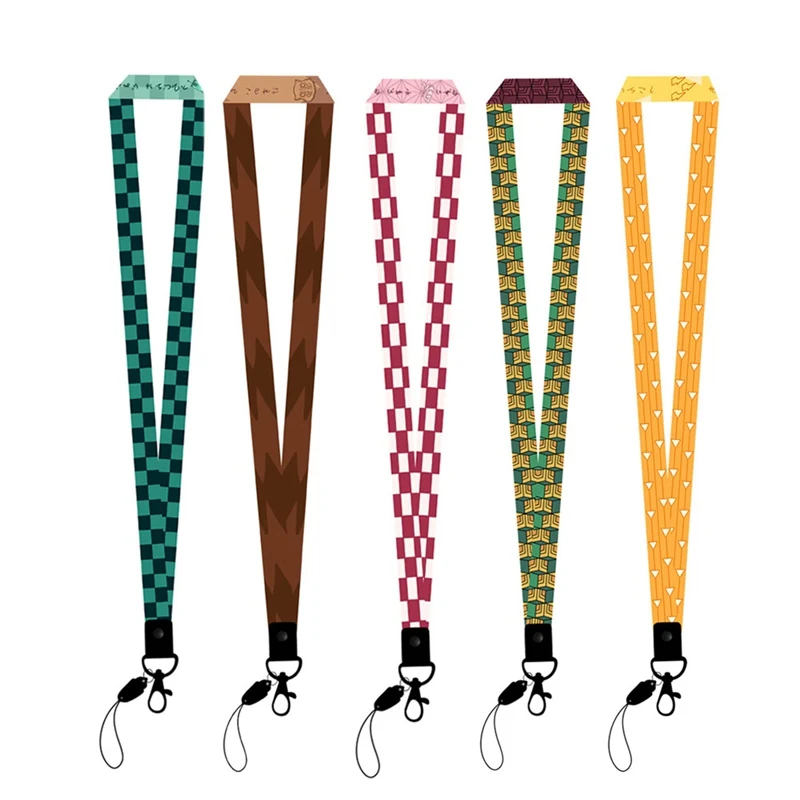 Anime Demon Slayer: Kimetsu no Yaiba Lanyards Cool Neck Strap Phone Keys ID Card Holder Lanyard For Keys DIY Hanging Rope
