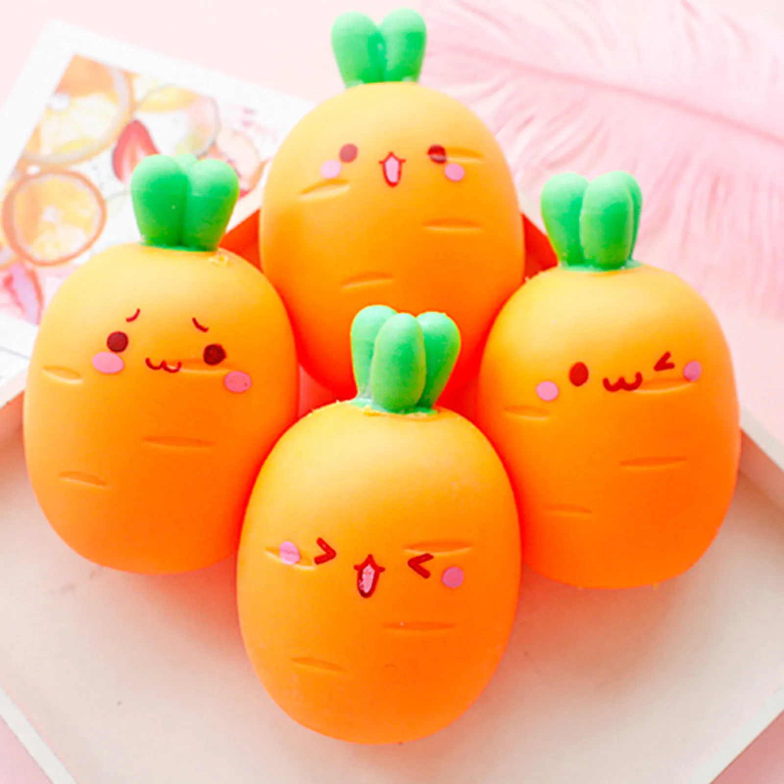 

Морковь Антистресс мяч набор песок и вода заполненные шарики сжимание стресс-сенсорный стресс фиджет игрушка овощ Пасха подарок для детей