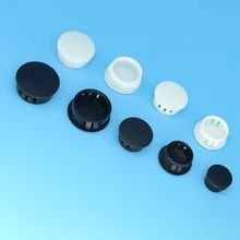 20pcs Black/White Plastic Hole Plug 6 8 10 13 14 16 19 20 22 26 30mm Snap-in Plug Blanking End Caps Tube Pipe Inserts Plug Bung