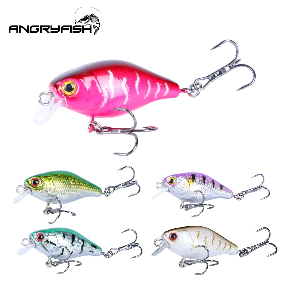 Фото Angryfish 1 шт./лот 45 мм, 4,5 г, рыболовная приманка, искусственная жесткая кривошипная приманка, Воблер topwater, миниатюрный кренкбейт, приманка, рыбо... №1