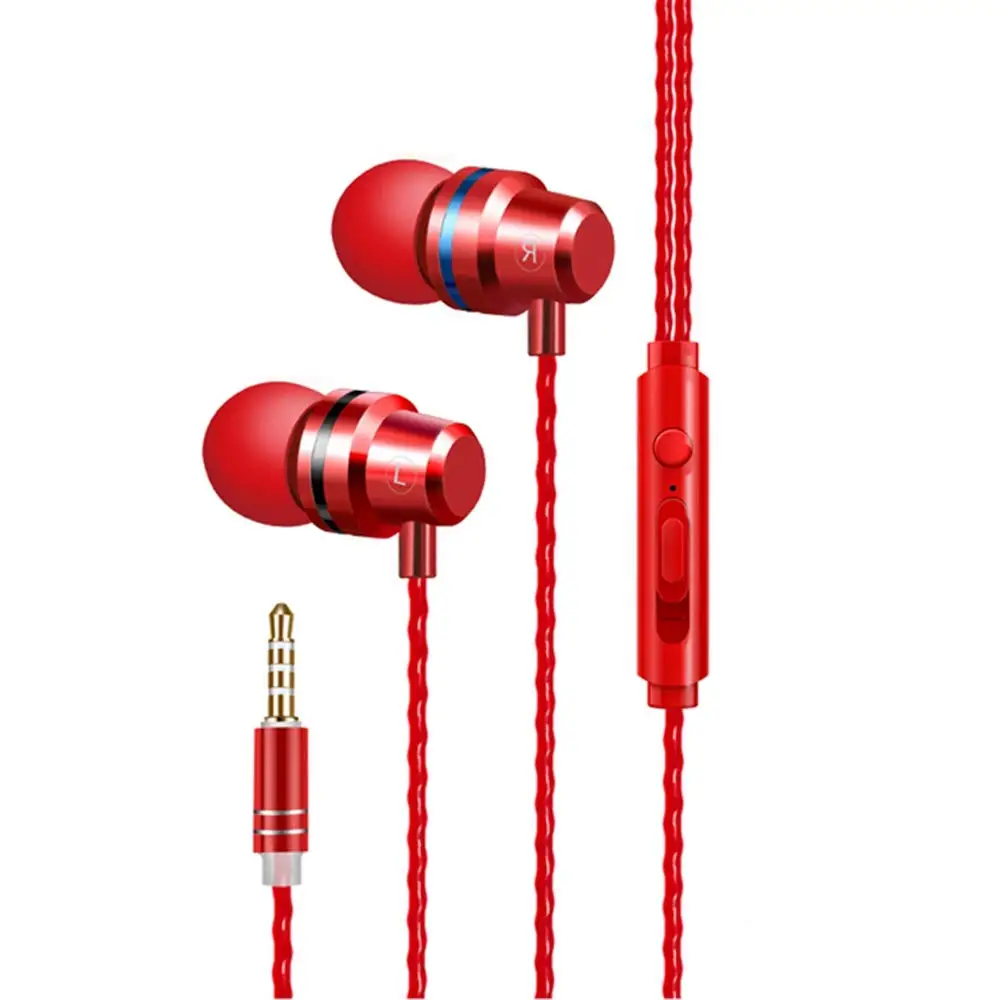 В EarEarbudHeadphonesHeavyBassWiredHeadsetMetalEarbudwithMicphoneStereoSoundEffect|Наушники и гарнитуры| |