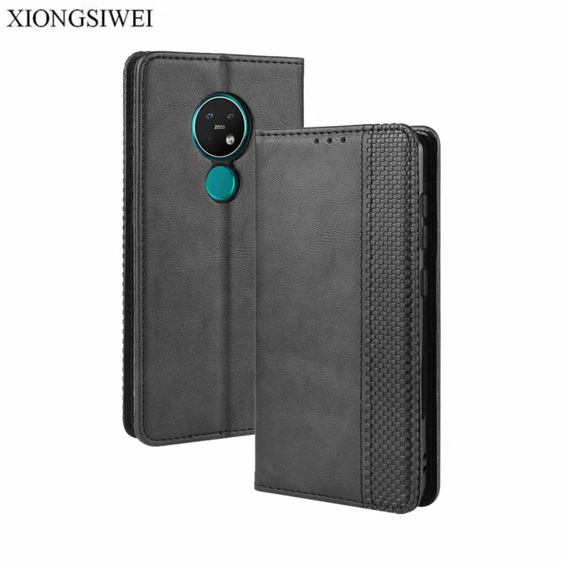 Роскошный чехол книжка из ПУ кожи для Nokia 7 2 накладка искусственной TA 1196 1181 1178 1193