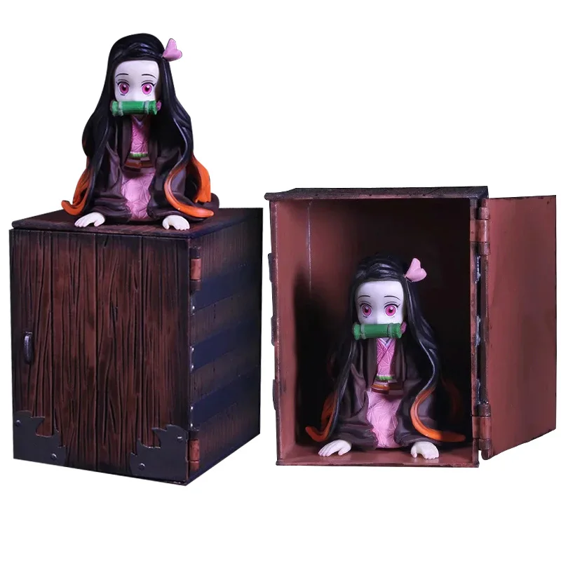 

Agatsuma Zenitsu Kamado Nezuko PVC Action Figure Toy Demon Slayer Kimetsu no Yaiba japanese Anime adult Figures Model Doll Gift
