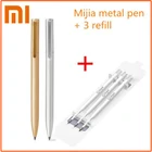 Оригинальные металлические ручки Xiaomi Mijia 0,5 мм швейцарская стержневая Шариковая ручка Черные японские чернила школьные канцелярские ручки для подписей