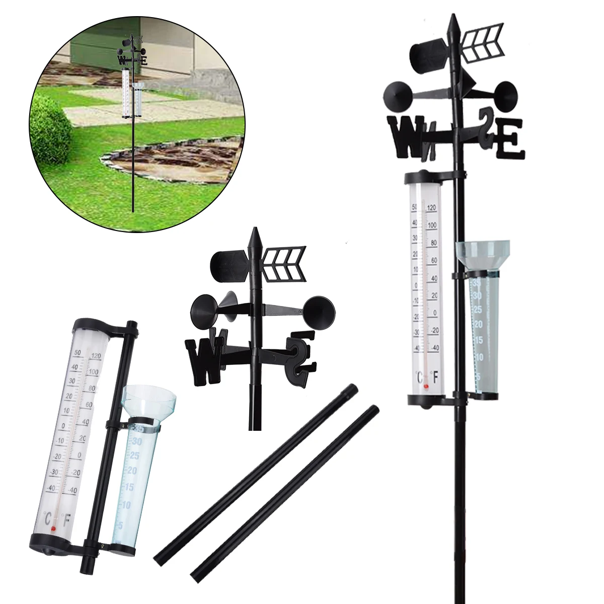 Открытый Садовая метеостанция метеоизмерительный прибор лопасть инструмент для