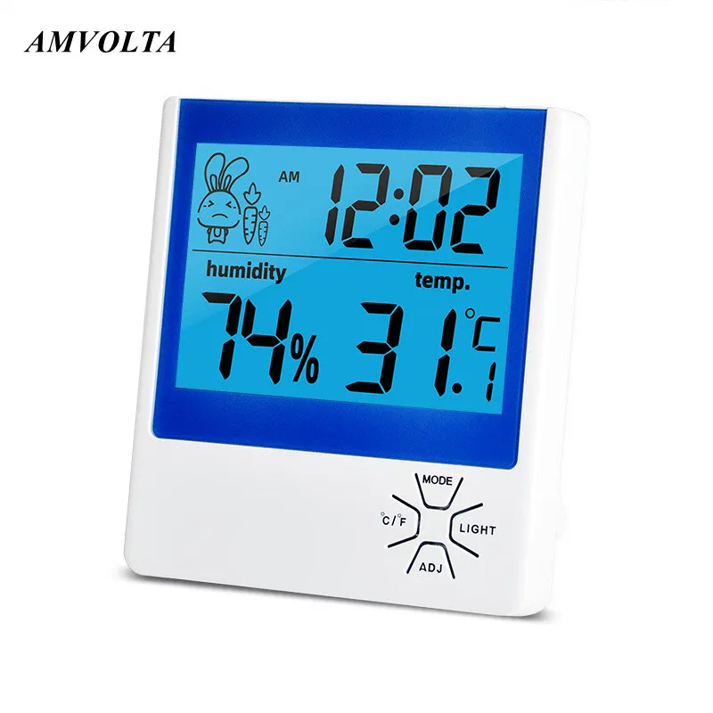 amvolta digital thermometer hygrometer indoor mini temperature humidity meter outdoor lcd electronic monitor baby room free global shipping