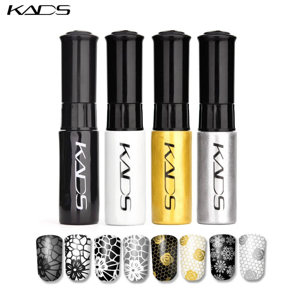 Kads новая тенденция 4 шт./компл. Décoration d'ongles штамповка польский высокое качество