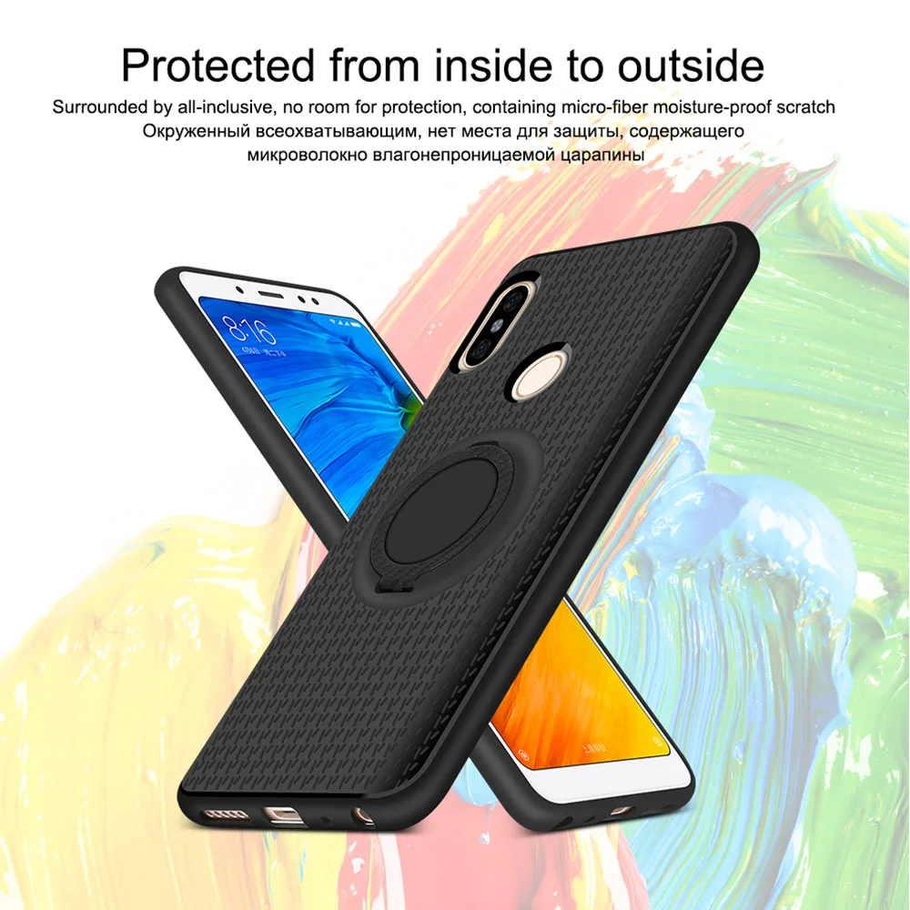 Чехол с магнитным кольцом на палец для Xiaomi Mi A1 A2 Mix 2 Mi6 Mi 8, чехол с 360 держателем для Redmi 4X 4A S2 6 6A 5 Plus Note 5A Prime