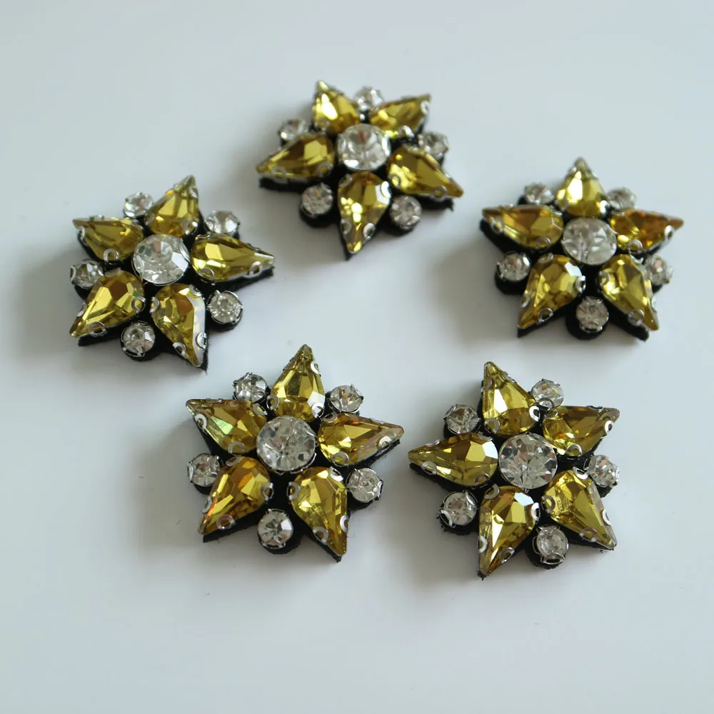 5pc/lot Handmade Star beaded patches for clothing DIY rhinestone sequins Sew on patch embroidery appliques parche ropa | Дом и сад