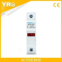 ac 1pc 1p fuse base 690v 32a with led light matching fuse 10x38mm r015 only fuse base rt18 32x