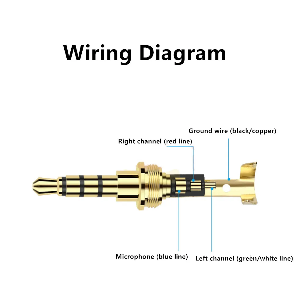 4-полюсный аудиоразъем 3 5 мм чистая медь позолоченный миниджек для пайки DIY разъем