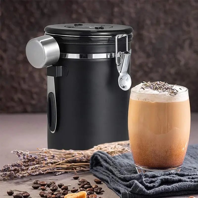 

Герметичный контейнер для хранения 304, пищевой контейнер из нержавеющей стали для кофе, сахара, чая, влагостойкая банка, Кухонный Контейнер ...