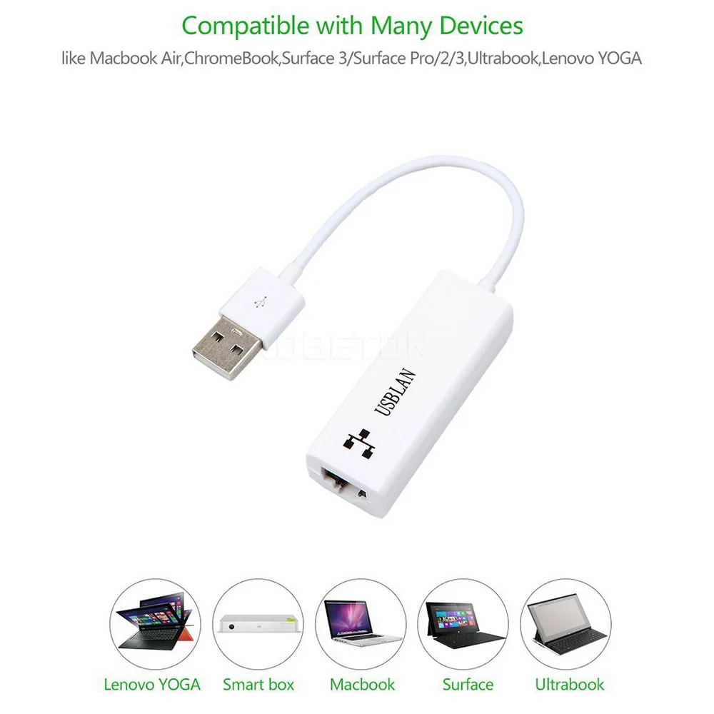 Высокоскоростной сетевой кабель kebidumei 100 Мбит/с USB 2 0 к RJ45 88772B Lan адаптер карта для