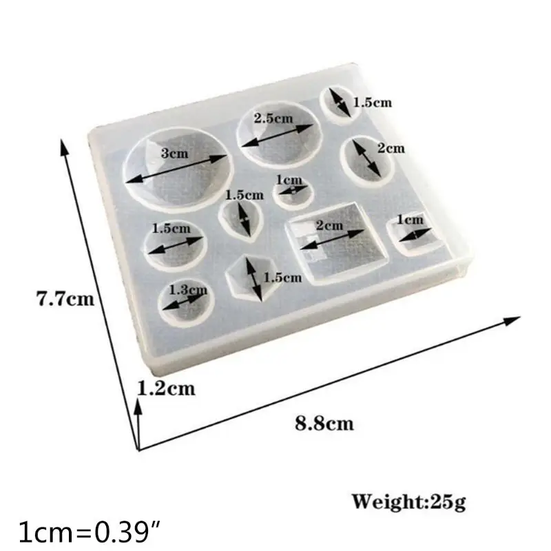 

Crystal Epoxy Resin Mold Geometric Irregular Earrings Water Drops Square Pendant Casting Mould Handmade DIY Crafts