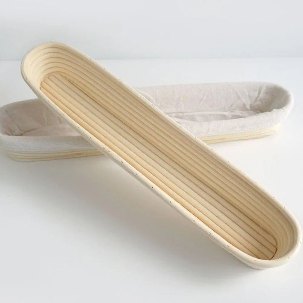 

1pc Banneton Brotform Dough Bread Baking Tools Long Oval Bread Basket