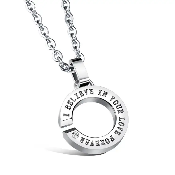 LOOKER открытый круглый дизайн пара кулон ожерелье День Святого Валентина/помолвка