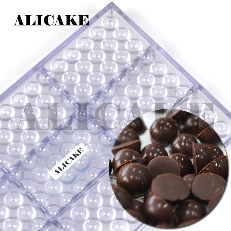 

Polycarbonate Chocolate Mold Chocolate Beans Mould Tray Sphere 12mm*7mm 0.6g for Bakery Form of Chocolate Baking Pastry Tools