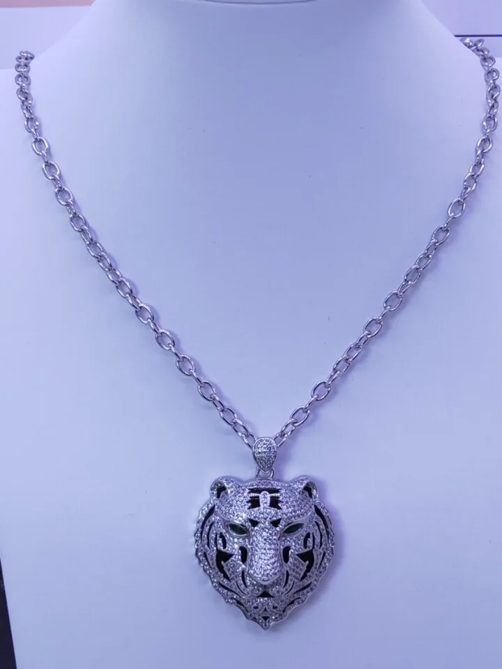 Ювелирные изделия известного бренда подвеска с пантерой эмаль Леопард голова