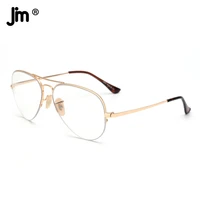 jm semi rimless pilot blue light glasses for men women computer anti blue ray eyeglasses