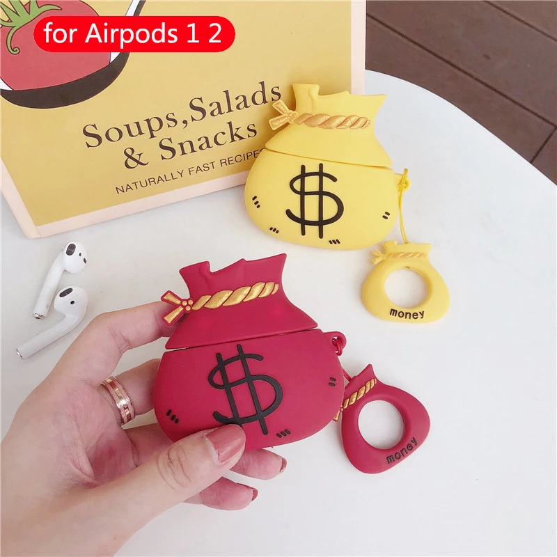 Для Apple Airpods чехол силиконовые милые аксессуары для мультяшных Airpods 2 Наушники коробка Беспроводная bluetooth-гарнитура защитный чехол