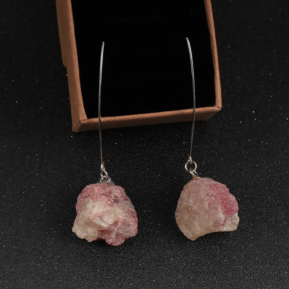 Женские серьги-подвески из натурального турмалина | Украшения и аксессуары