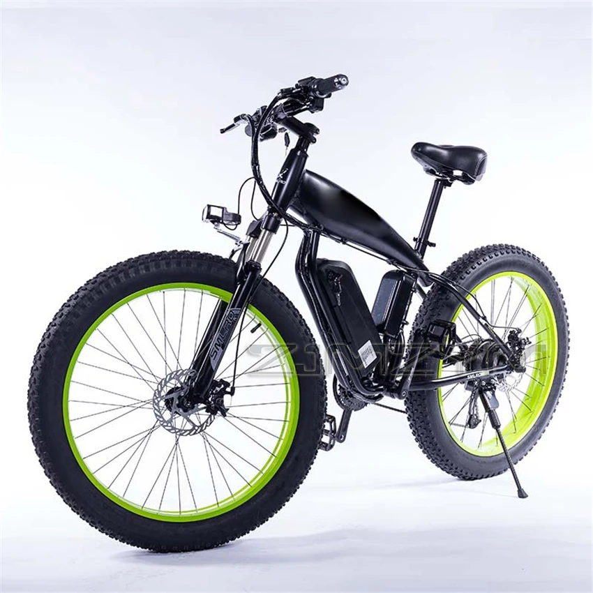 Günstig 26 Zoll Elektrische Fahrrad 48V 1000W Motor 4,0 Fett Reifen Mit 13Ah Lithium-Batterie Strand Berg Schnee Leistungsstarke E-Bike Kostenloser Versand
