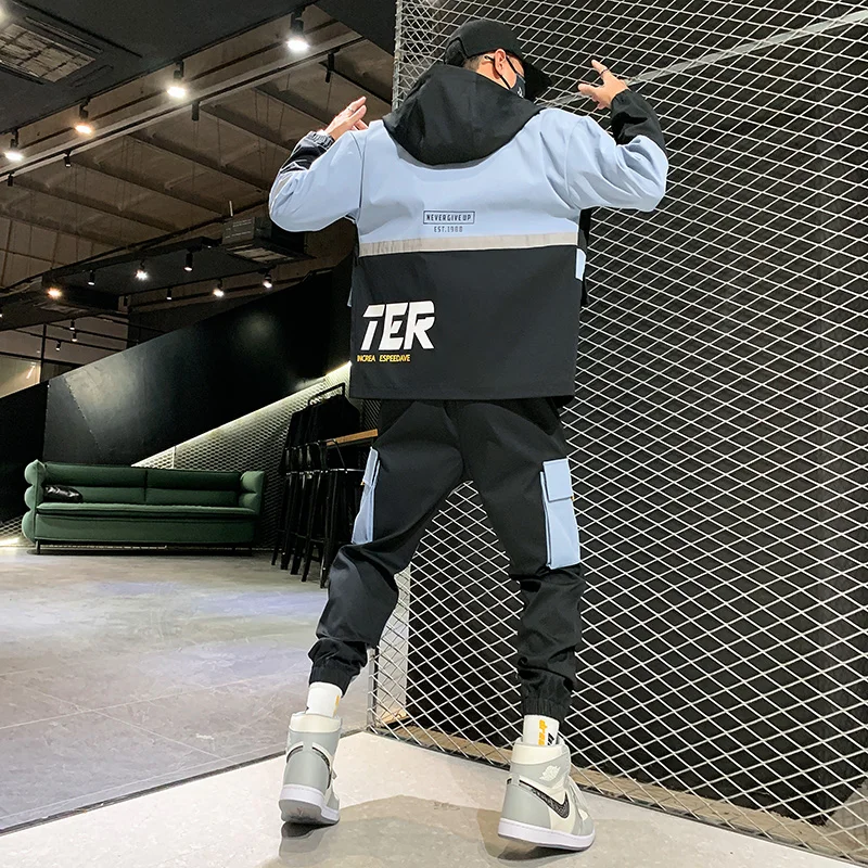 

Mens Streetwear Tracksuit Set 2020 Autumn New Sweat Suit Men Hoodie Jacket + Sweatpants Hip Hop Set Male Fashion Joggers Sets