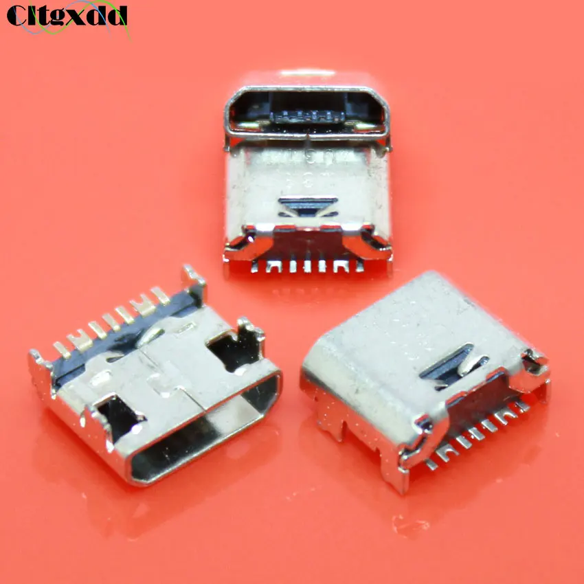 Гнездовой разъем Micro Mini USB 100 шт. 7-контактный Женский Разъем для зарядки Samsung Galaxy Core